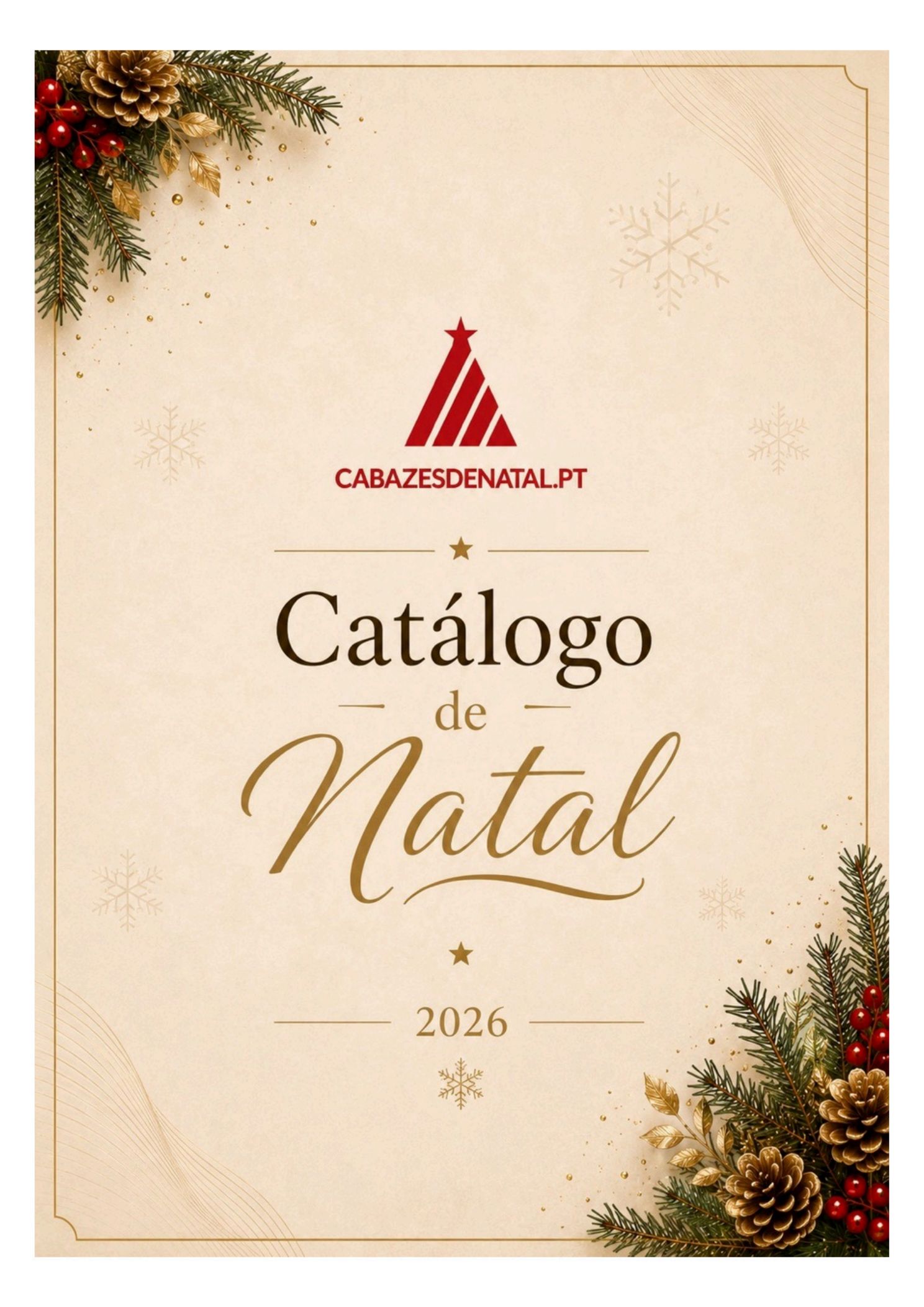 Capa do Catálogo Oficial de Cabazes de Natal 2026 da Sabor Maciço